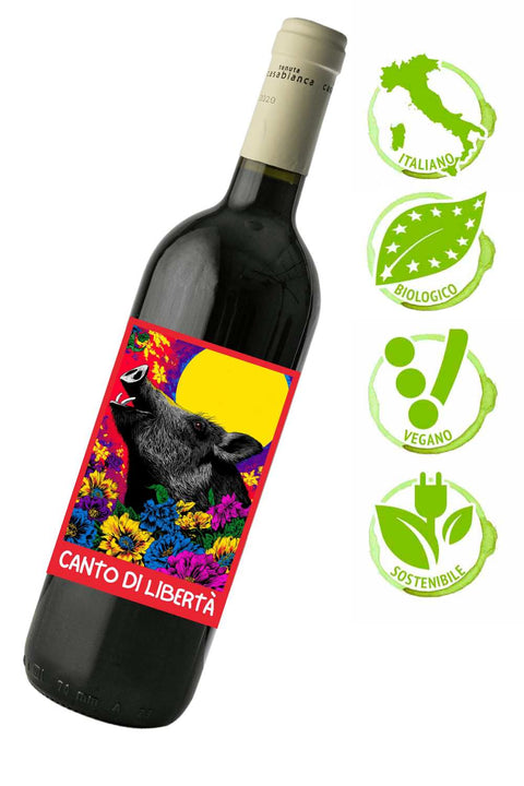 Canto di libertà vino rosso toscano biologico e vegano